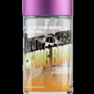 Jetpacks - Big Bang: Sour Papaya Diamond Encrusted Live Resin Infused Pre-Rolls - 2.5g 5pk 2.5 g