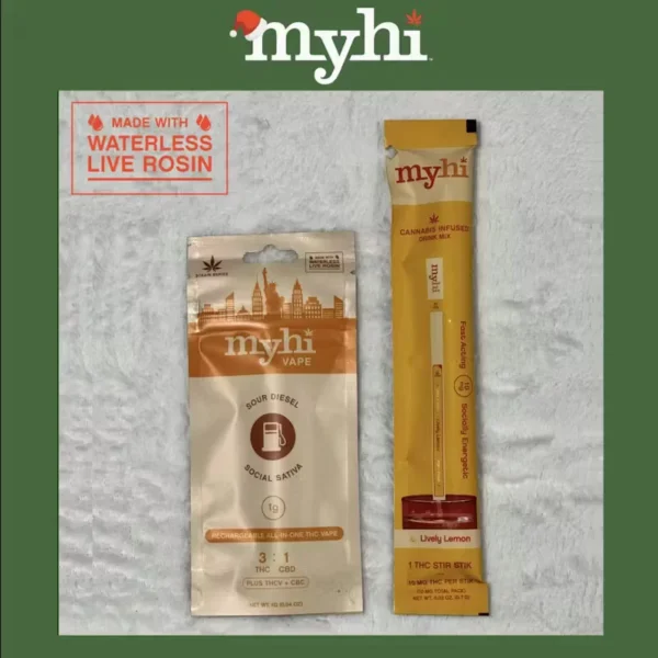 MYHI - Holiday Bundles #2 - Strain Series Sour Diesel 1G + Lemon Stir STIKs Singles 1g