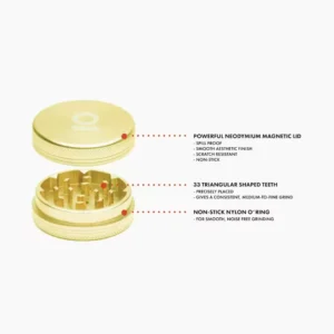 Ongrok | 2 Piece Magnetic Grinder | Gold