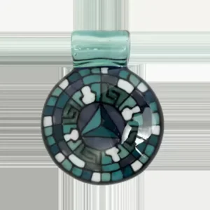 Blue & White Disk Flip Pendant