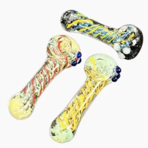 4" Twisted Color Rolled Hand Pipe - Various Styles