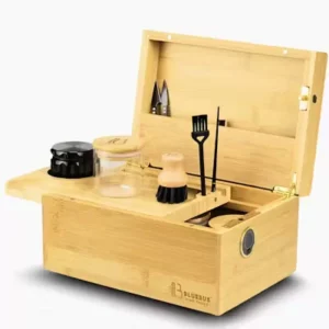 Genesis 2.0 Storage Stash Box with Fingerprint Lock (Natural) | Bluebus