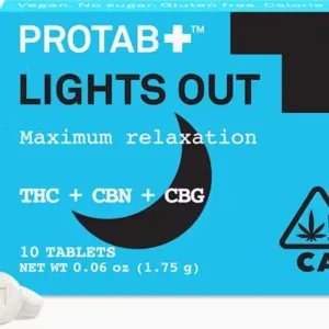 LEVEL | Protab | LIGHTS OUT | 40mg THC : 25mg CBN : 7mg CBG | 10pk